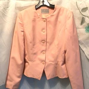 ASHLEY BROOKE SALMON PINK CROP JKT SZ 8